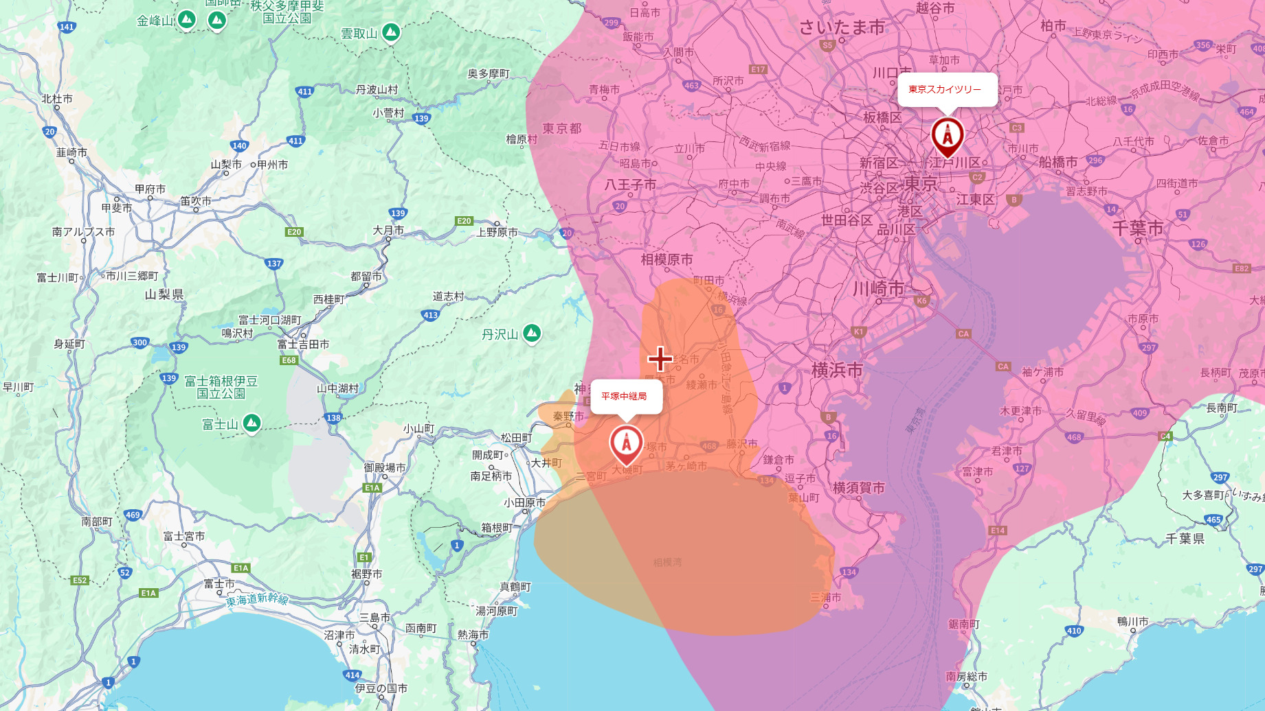 厚木市の電波事情